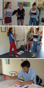 les jeunes pendant le bilan de potentiels de Marianne Jalil à La Ciotat